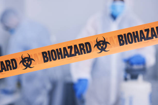 Professional Biohazard technician working in Line Lexington, PA
